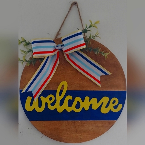Hand Crafted Other - Hand Crafted 10 inch Welcome Sign Wooden